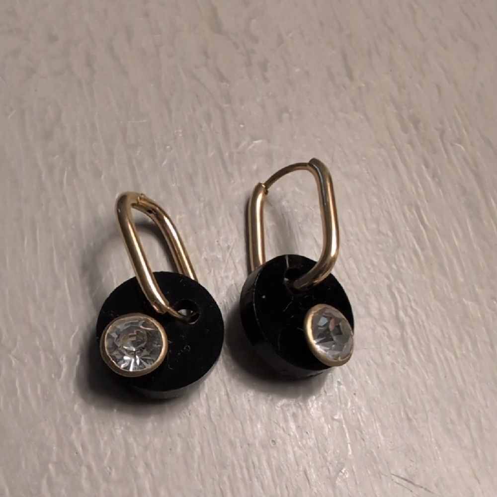 Elegant Black and Gold Earrings SCAD graduate artist